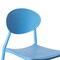 Modern Plastic Outdoor Dining Chair with Open Oval Back Design